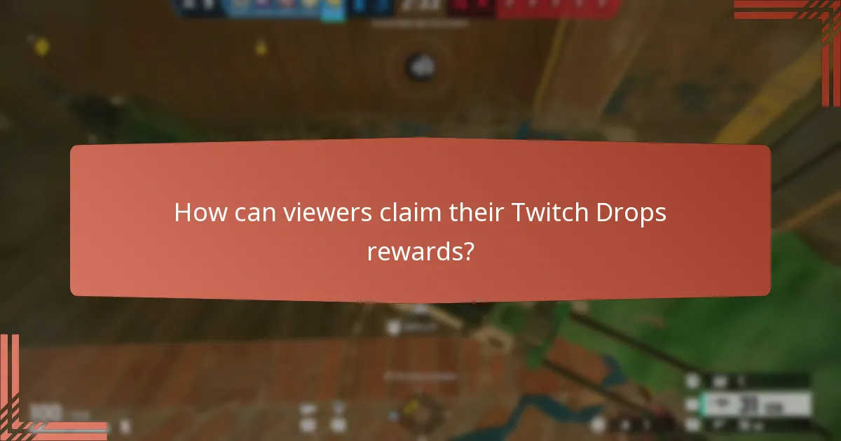 How can viewers claim their Twitch Drops rewards?