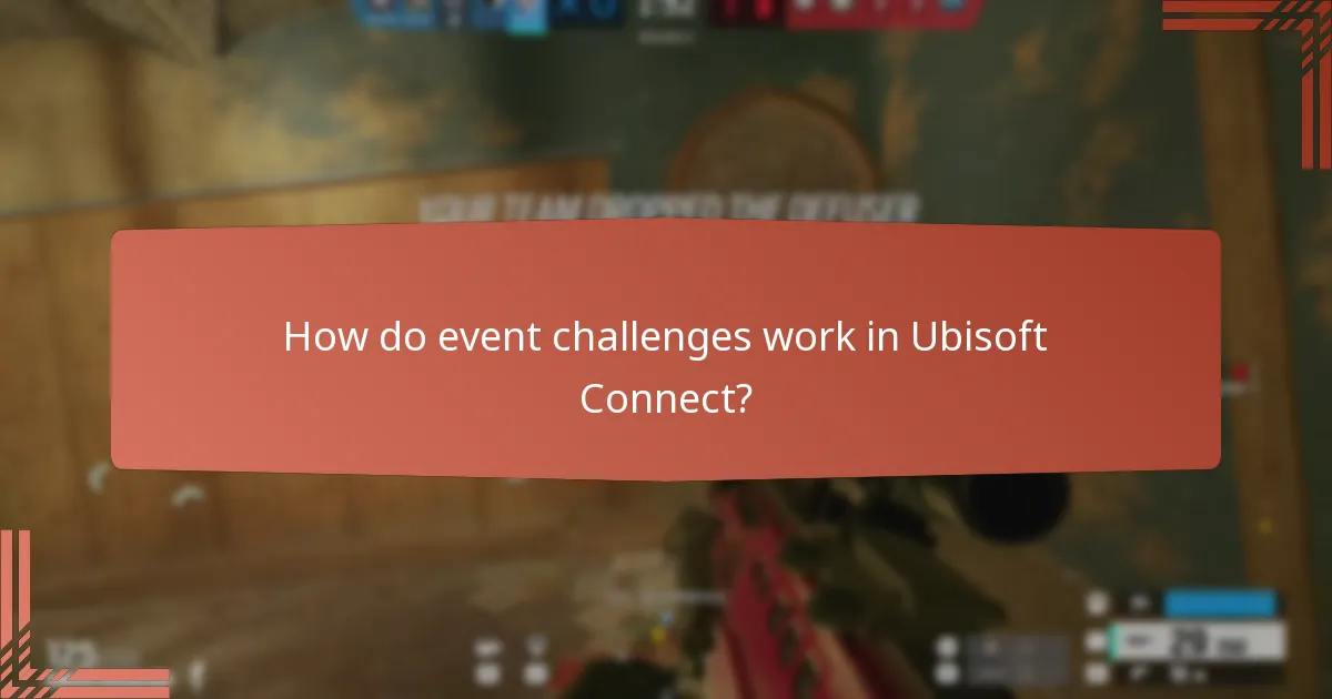How do event challenges work in Ubisoft Connect?