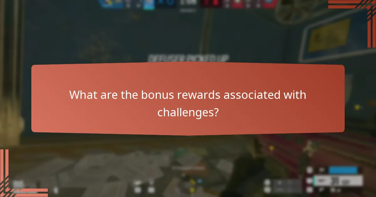 What are the bonus rewards associated with challenges?